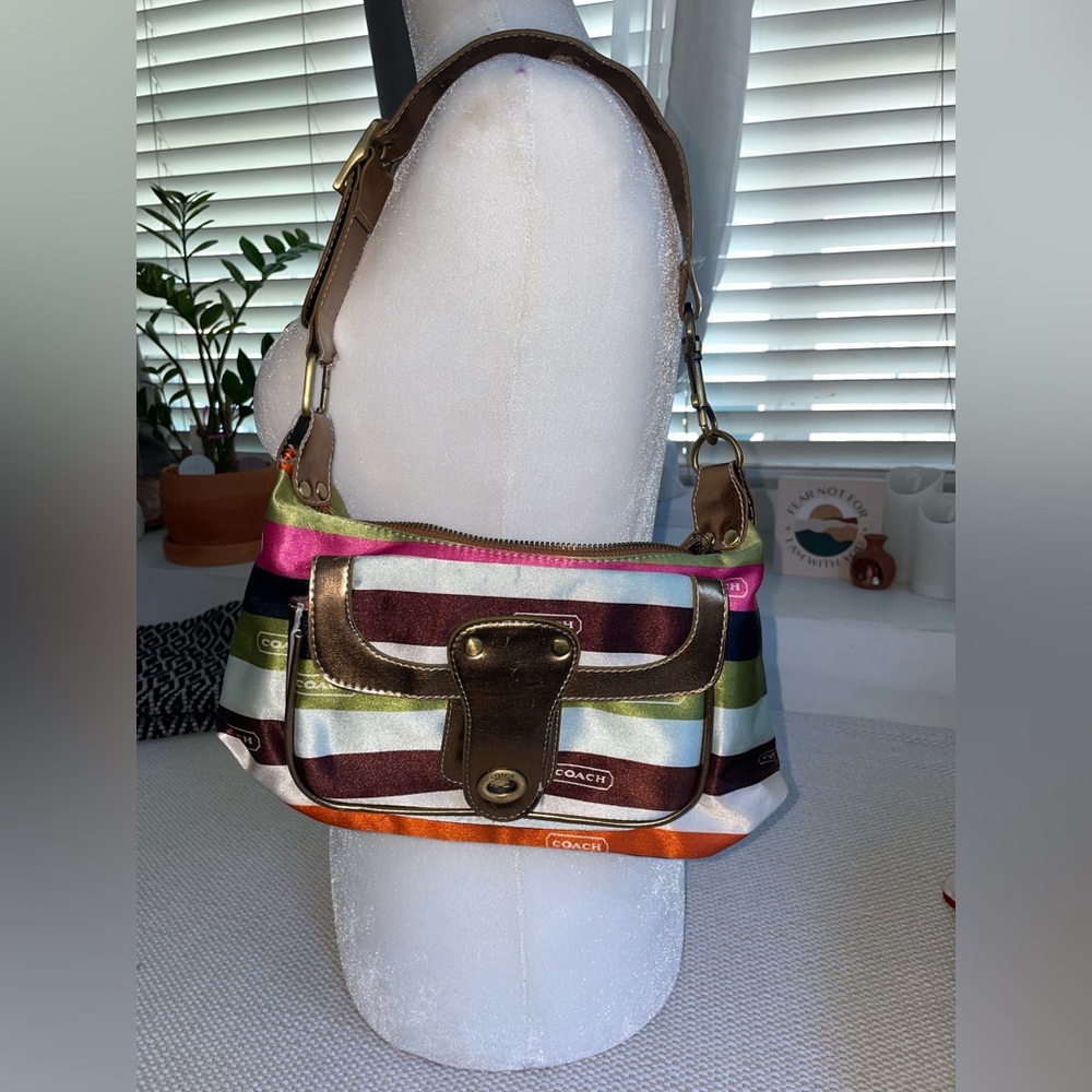 Coach legacy gold shoulder purse